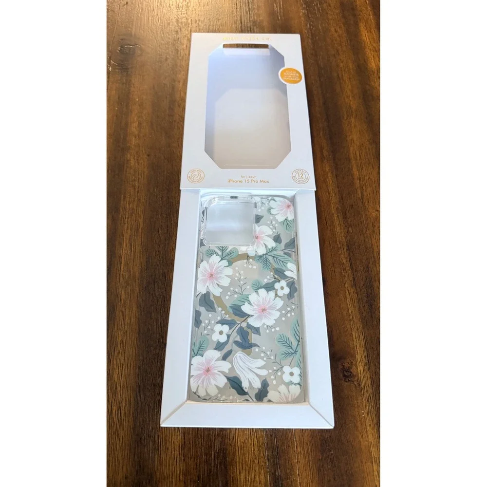 Rifle Paper Co iPhone 15 Pro Max Case Floral MagSafe Clear Protective Cover NEW